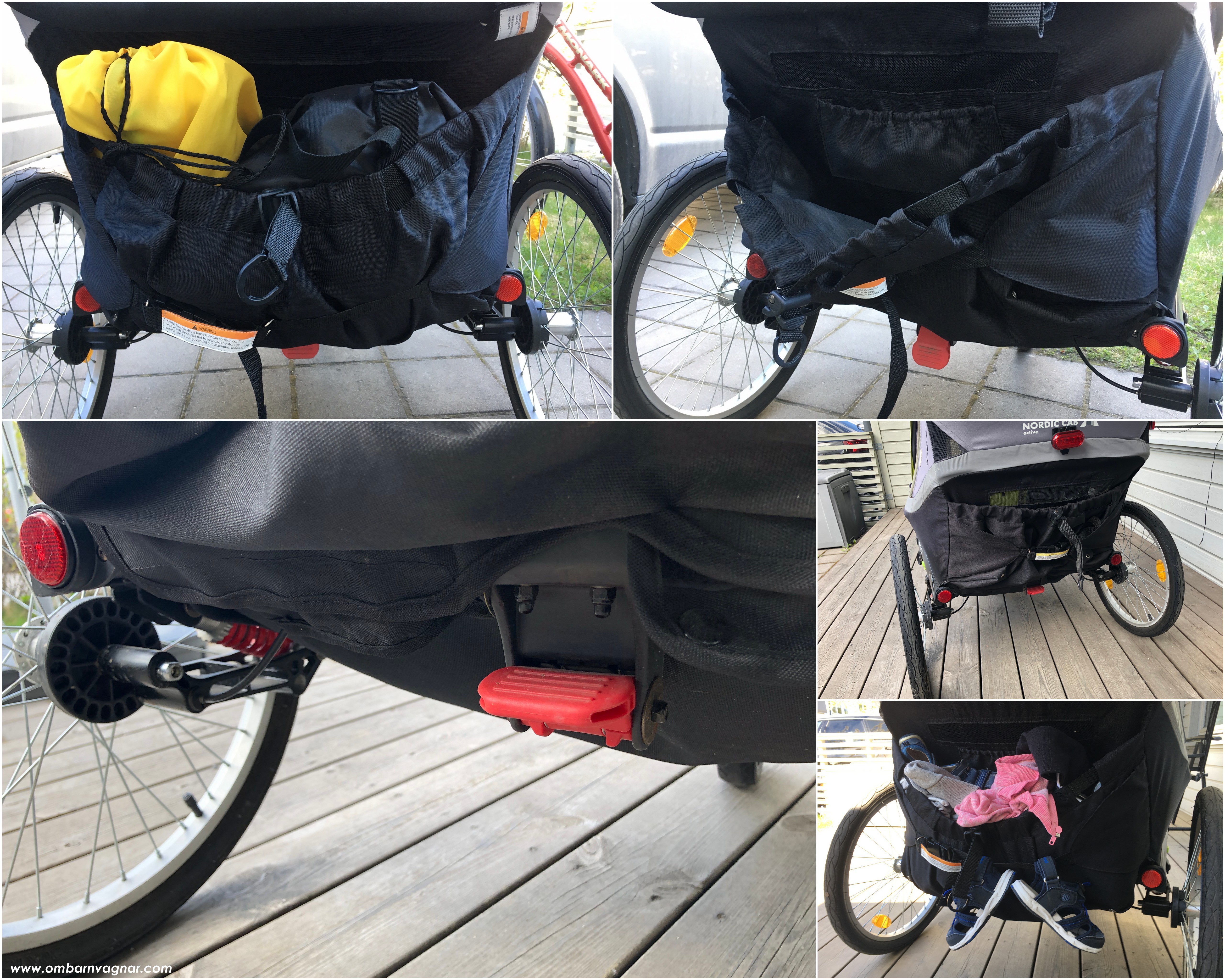 Nordic Cab Active 2-in-1 Cykelvagn packutrymme varukorg