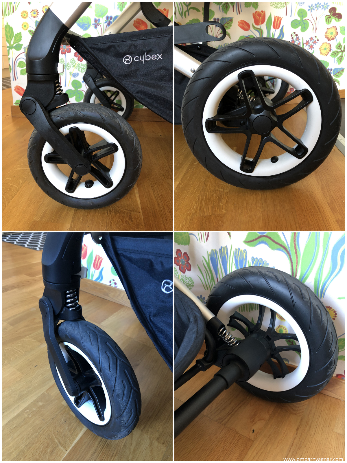 Cybex Talos S Lux är utrustad med stora, skumfyllda hjul