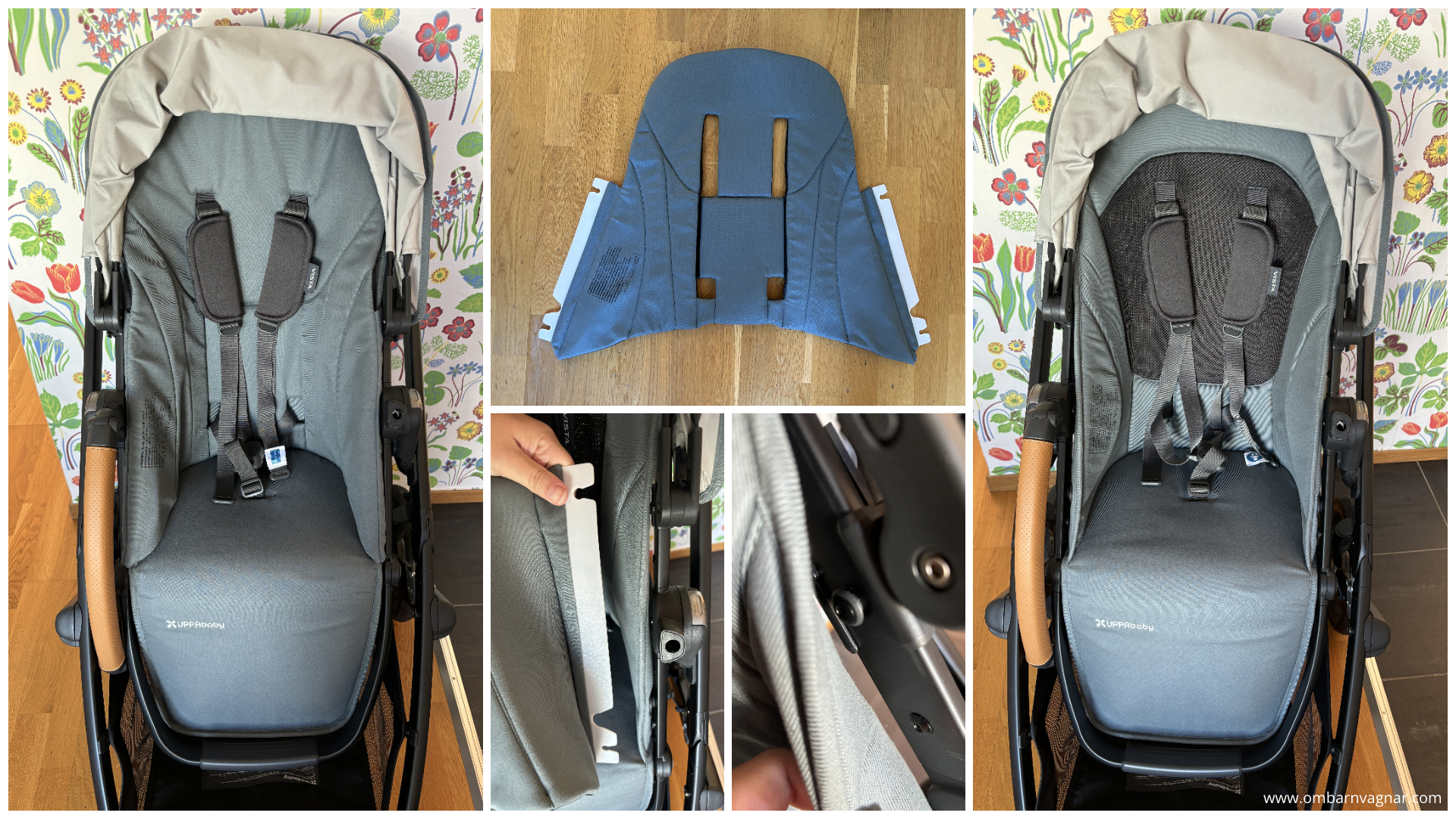 UPPAbaby Vista V3 har ventilation i sittdel tack vare en uttagbar sittdyna