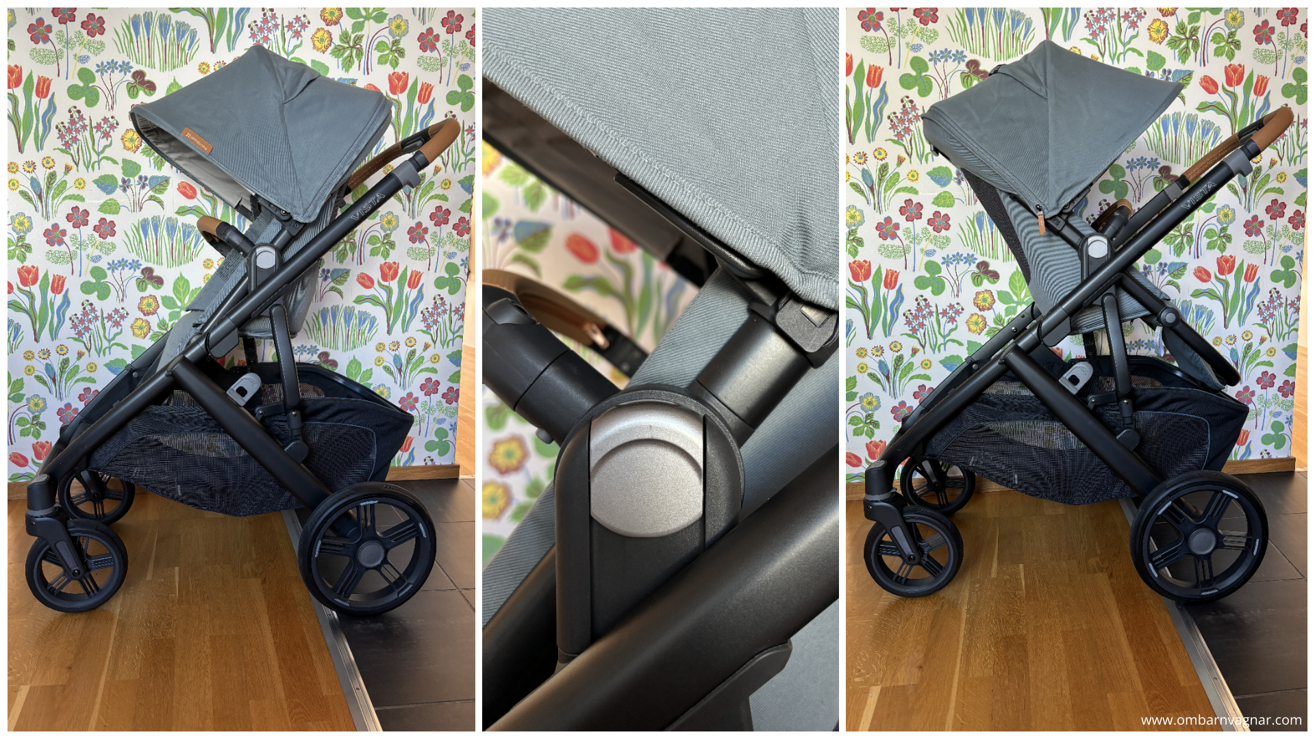 UPPAbaby Vista V3 har en vändbar, ergonomisk sittdel