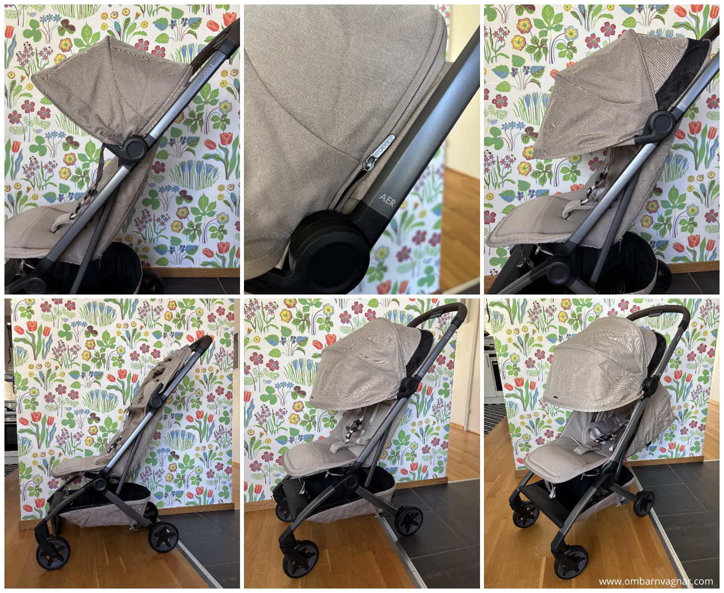 Förlängningsbar sufflett med ventilation baktill.