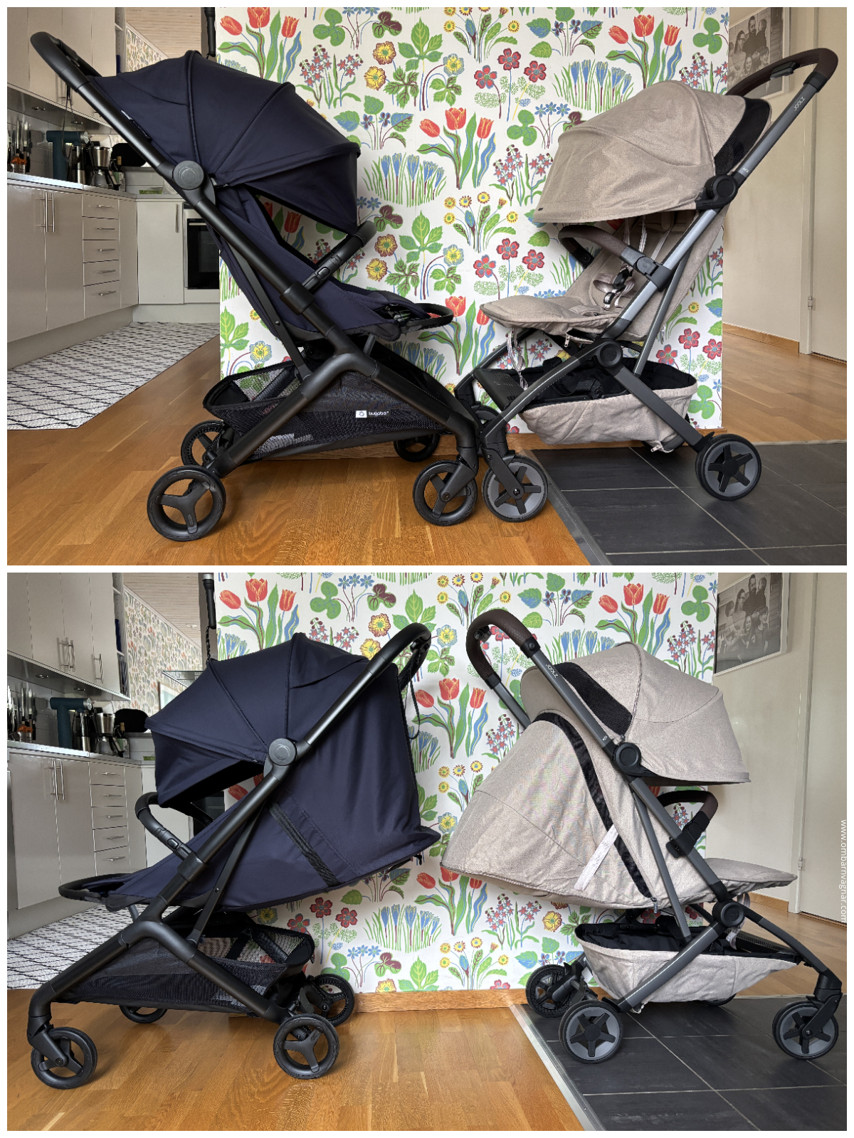 Butterfly 2 vs Aer 2 - liggläge och sittläge