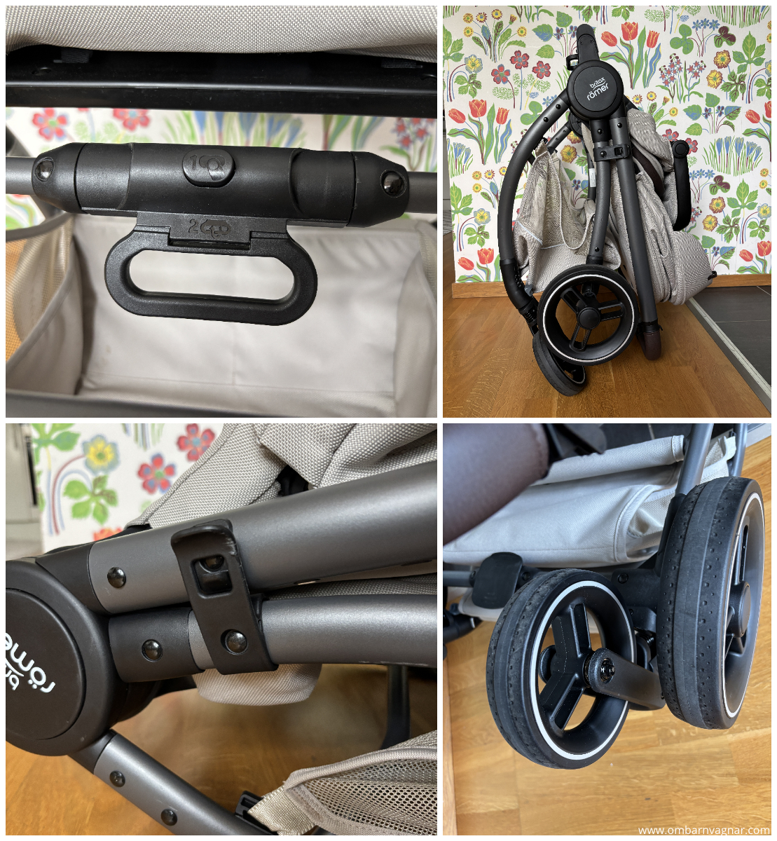 Britax Rio har ihopfällning med en hand.